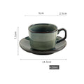 200/210/250ml Retro American Ceramic Coffee Cup Plate Set Luxury Office Afternoon Tea Water Cup And Dish Couple Mugs With Tray