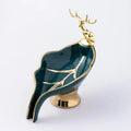 New Light Luxury Style Creative Portable Leaf Soap Holder Bathroom Household Ceramics Drain Soap Rack Soap Dish Tray