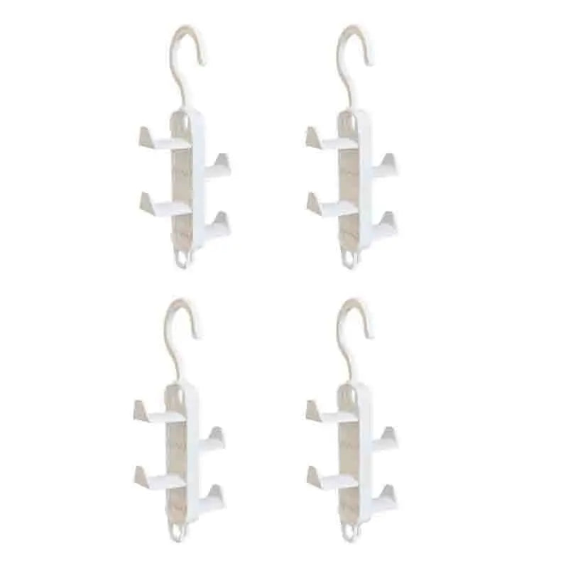 2-10PCS Storage Wardrobe Storage Multifunctional Clothes Hanger No Trace Hanging Bag Rack Hat Door Rotatable No Punching Hook