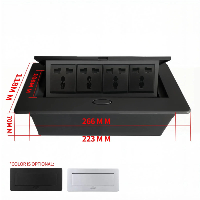 Table Charging Station Hidden Type Power Socket Slow Pop-Up Table Outlet Desktop Socket for US/EU Home Office Kitchen