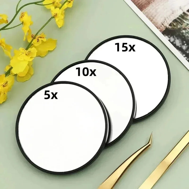 5x/10x/15x Magnification Mirror with Suction Cup Blackhead Magnifying Mirror for Bathroom Portable Makeup Round Mirror