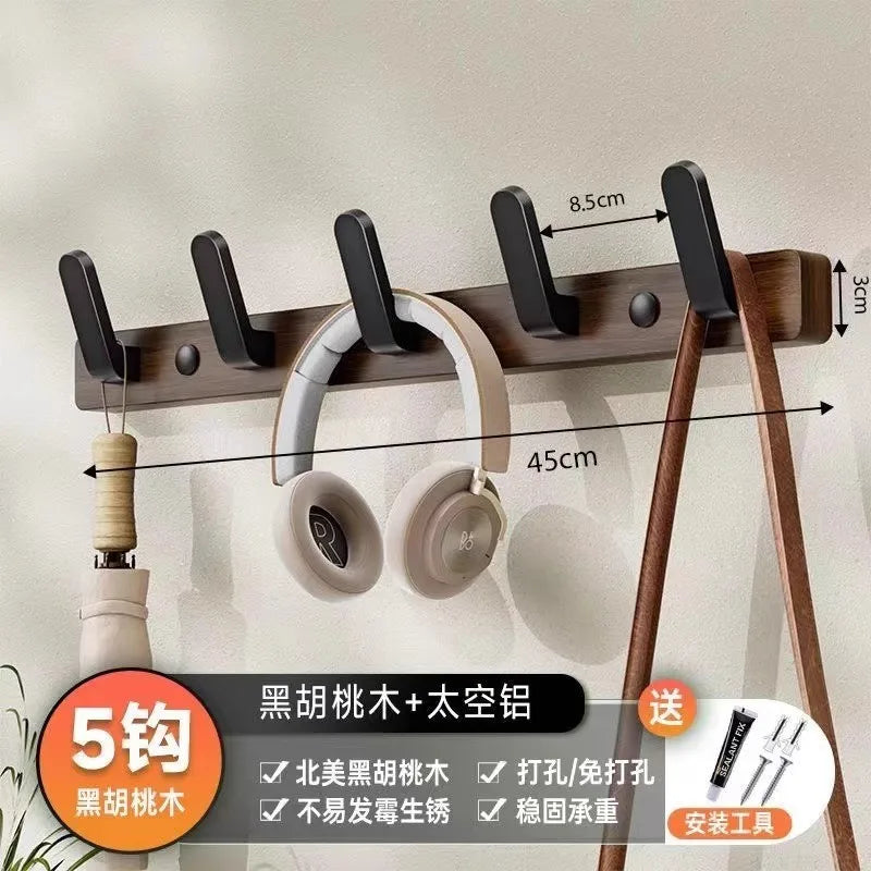 Walnut Clothes Hook Fitting Room Wall Hook Clothes Hanger Hat Hook Door Hook Wooden Clothes Hook Bathroom Hook