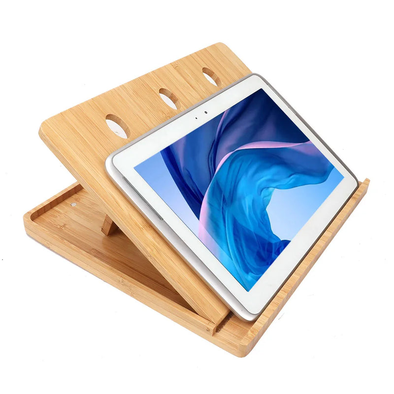 Bamboo Foldable Table Stand Holder Adjustable Notebook Tablet Desk Bed Heat Dissipation Mount for Netbook