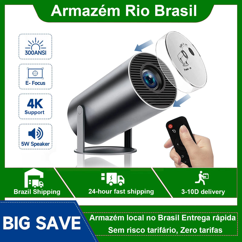 DITONG Hy300 Plus Projector 4K Android 1080P 1280*720P Full HD Home Theater Video Mini led Projector for movies Upgraded version