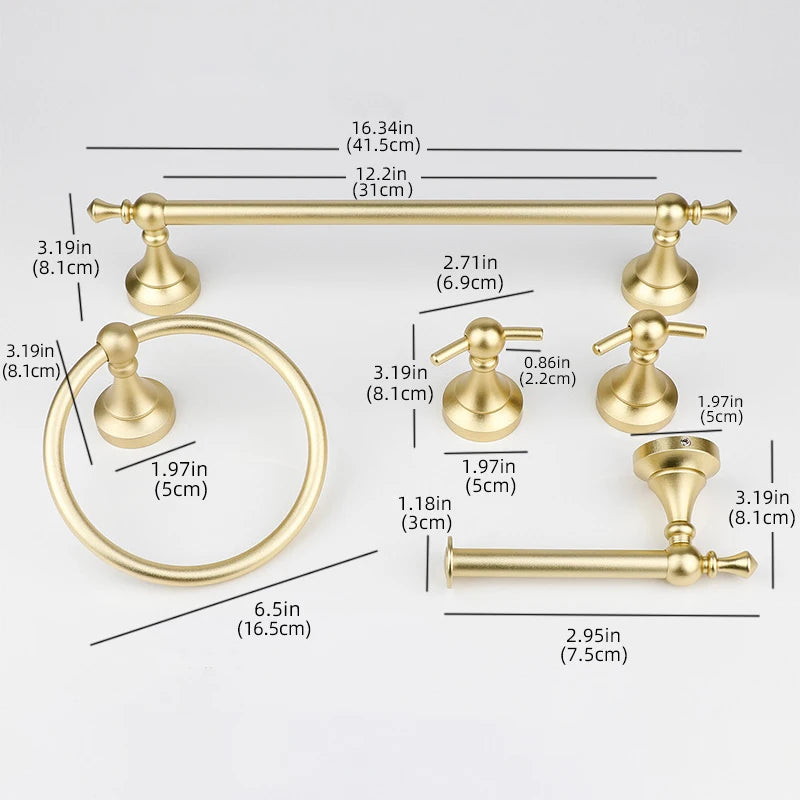 Matte Black Bathroom Accessories Hardware Set Aluminum Alloy Wall Mount Towel Bar Towel Ring Toilet Roll Paper Holder Robe Hook