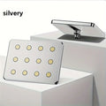1pc Bathroom High Pressure Shower Head, Silvery Plating/black Square Shower Head, Daily Fixed Shower Spray For Bathroom