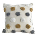Unique Boho Throw Pillow with Braided Rope Pattern Handmade Tassels Cushion Soft Cotton Linen Textured Cushion for Sofa Bed