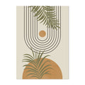 Boho Green Beige Geometric Leaves Abstract Poster Mid Century Wall Art Canvas Painting Prints Picture Living Room Interior Decor