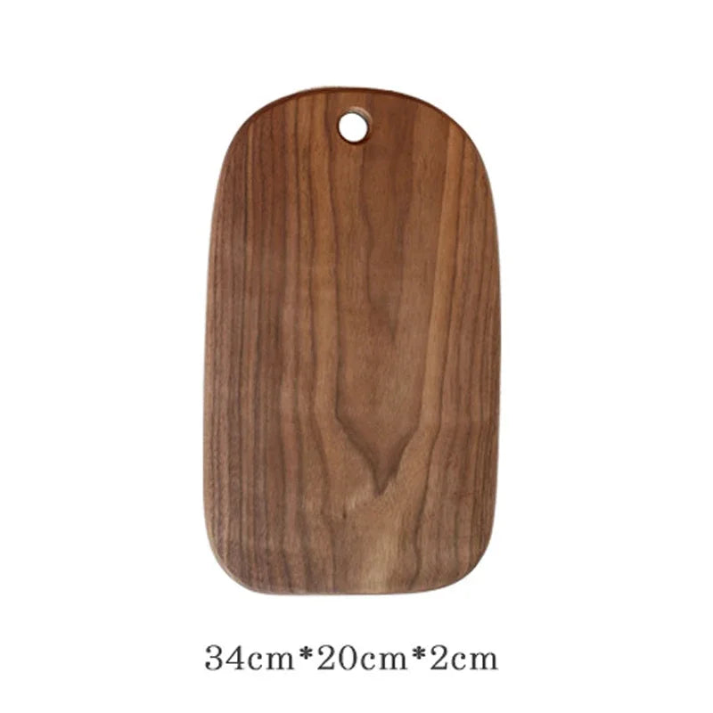 1 pcs Black Walnut Chopping Blocks Kitchen Wood Food Plate Wooden Pizza Sushi Bread Whole Wood Tray Cutting Board No Paint