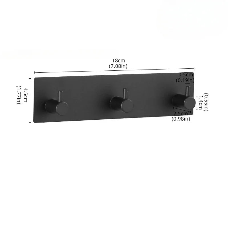Stainless Steel Wall Hook Sticker Adhesive Door Hook Towel Clothes Robe Rack Bathroom Accessories Towel Holder Bathroom Set