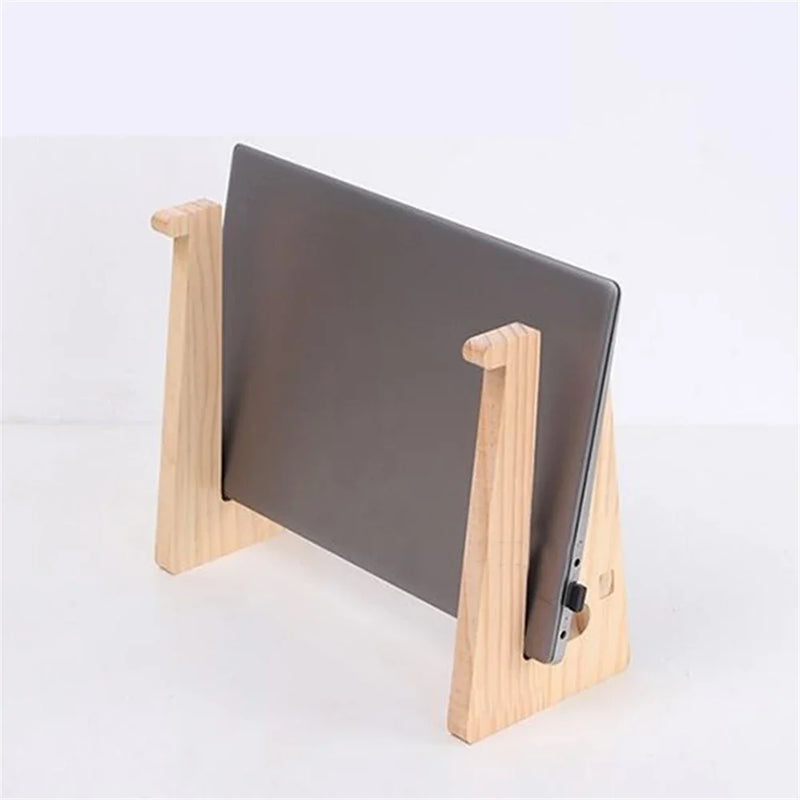 Laptop Stand for MacBook Pro Notebook Stand Wood Tablet Stand Bracket Bamboo Vertical Laptop Holder for 10-17 inch Notebook PC