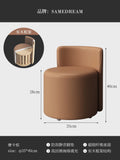 Living Room Light Luxury Stool Household Soft Bag Low Stool Sofa Round Bench Coffee Table Back Chair Door Shoe Change Stool