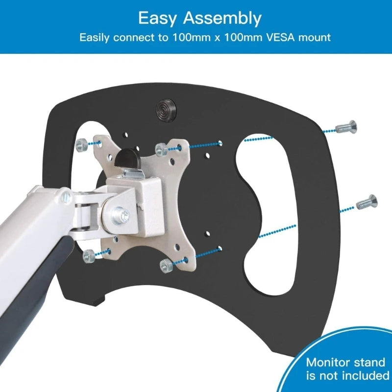 Laptop Attachment DML1 | SILVER Desk Mount Support Tray for Laptop/Tablet/MacBooks | VESA 75/100 | 8kg Capacity
