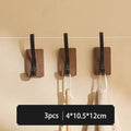 5/3/1Pcs Solid Wood Hooks Wall Mounted Clothes Scarf Hat Coat Hook Simple Room Decor Storage Hanger Towel Rack Home Organizer