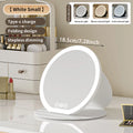 3 Color LED Makeup Mirror Dimmable with Touch Screen Fold Adjust Cosmetic Mirrors 8.66 & 7.28inch for Tabletop Travel & Home Use