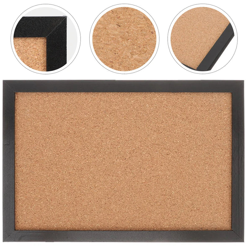 Cork Board Bulletin Picture Frame Memo Display Pin Board For Home School Decor Wall Announcement Message Reminder Photo