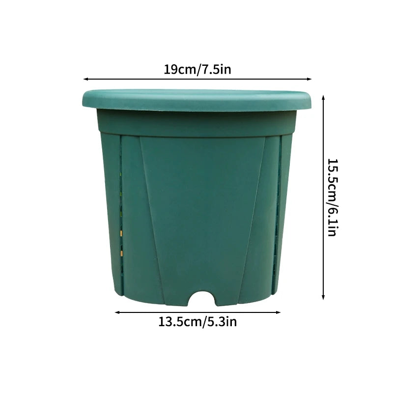 Plastic Green Plant Flower Pot Thickened Resin Gallon Pot Balcony Planting Flower Pot Root Control Breathable Seedling Planters