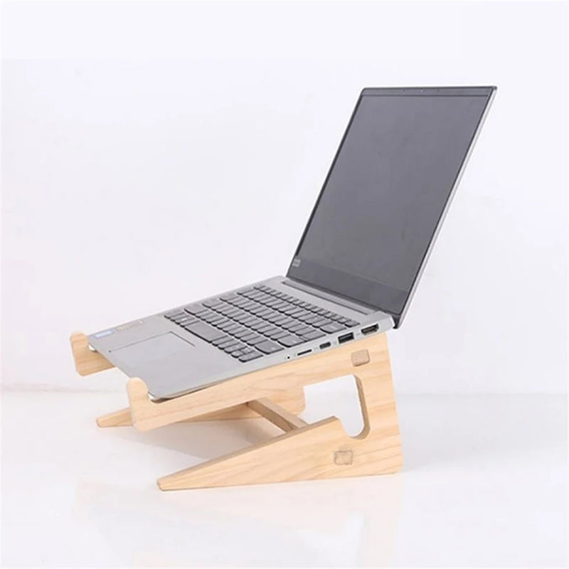 Laptop Stand for MacBook Pro Notebook Stand Wood Tablet Stand Bracket Bamboo Vertical Laptop Holder for 10-17 inch Notebook PC