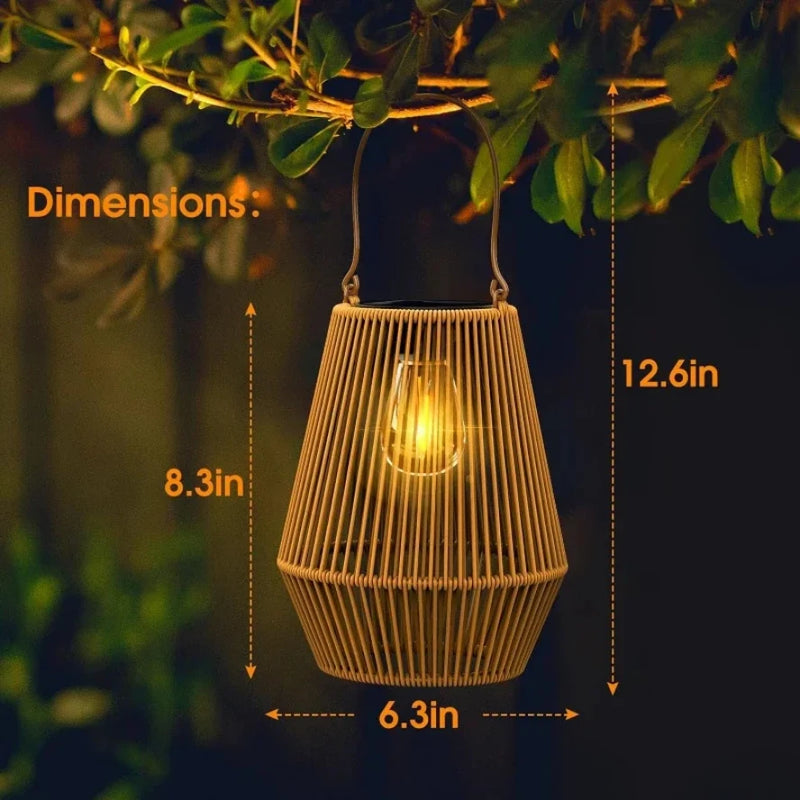 1PCS/2PCS solar lights,outdoor hand woven solar tungsten filament lanterns,suitable for garden,courtyard,villa landscape lights