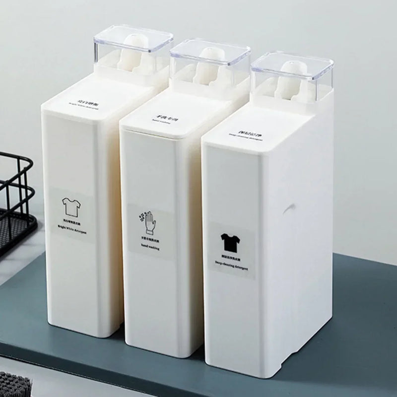 2025 New 1000ML White Laundry Detergent Empty Bottles Large Capacity Softener Storage Bottle Refillable Washroom Organizer Bottl