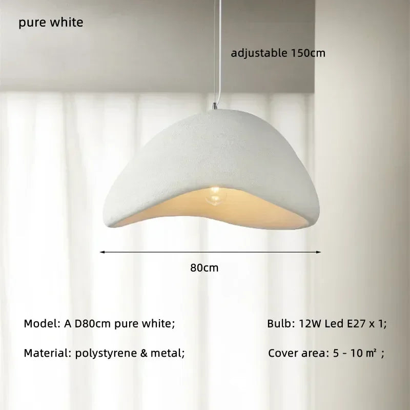 LED Pendant Lights White Resin Hanging Lamp for Living Dining Room Restaurant Decor Chandelier Art Suspension Luminaire