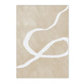 Neutral Boho Beige Posters Abstract White Lines Wall Art Canvas Painting Prints Pictures Modern Living Room Interior Home Decor