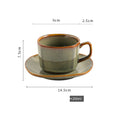 200/210/250ml Retro American Ceramic Coffee Cup Plate Set Luxury Office Afternoon Tea Water Cup And Dish Couple Mugs With Tray