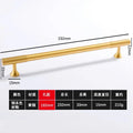 Solid Brass Long Stripe Handle Kitchen Cabinet Door Pulls Closet Drawer Knobs Wardrobe Decor Home Accessories Furniture Handles