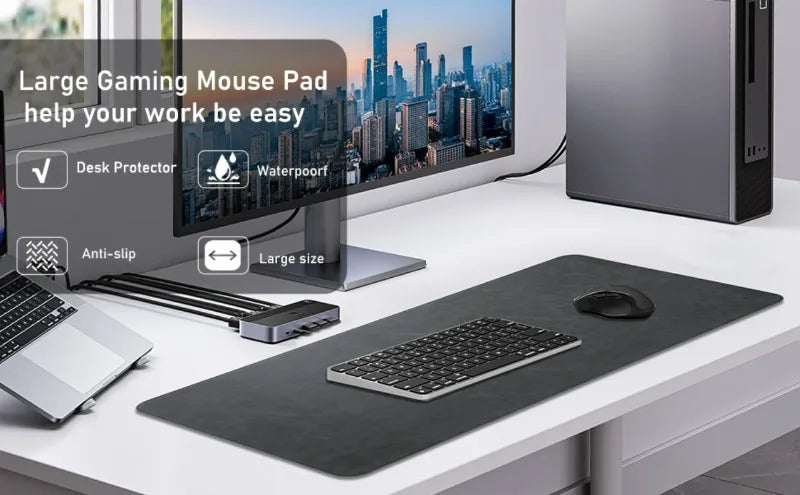 Large Mouse Pad Desk Pad Waterproof  Mouse Mat Desk Mat Protective Cover Computer Laptop Non-slip Easy To Clean Gaming Mouse Pad