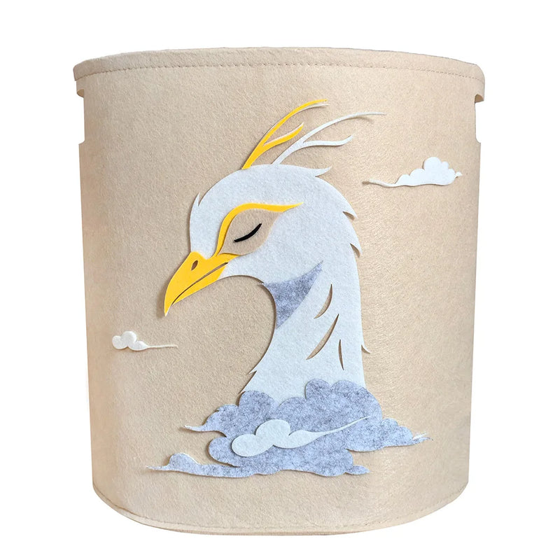 1PC Animal Storage Basket With Handle Toys Clothes Organizer Sundries Folding Storage Box Cabinet Laundry Basket Container
