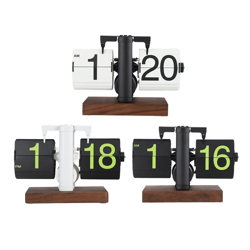 Digital  Clock Battery Powered Rotary Knob Adjust Single Sided Retro Mechanical  Clock 12h for Living Room