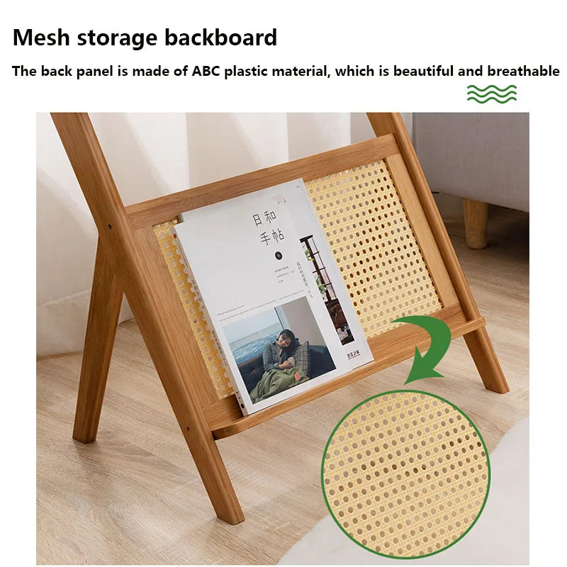 Z Shaped Side Table Creative Tea Coffee Table With Rack For Household Sofa Corner Living Room Bedroom Small Apartment Supplies