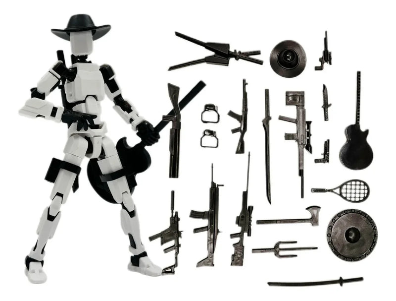 3D Printed Toy Model Lucky13 War Sandbox Action Figure Dummy T13 Toy Doll Robot Assembly Model Decoration Desktop Decoration