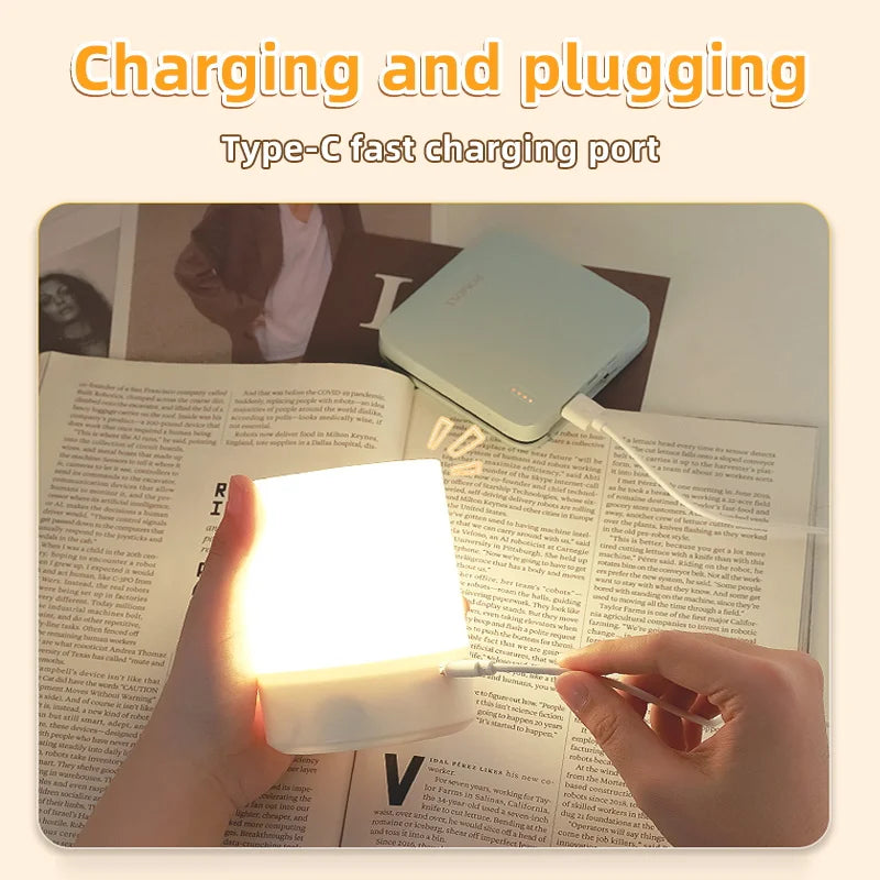Table Lamp Night USB LED Lamp With Switch Rechargeable Lights For Kitchen Hallway Closet Bedroom Home Night Light Three Colors