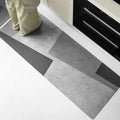 Kitchen Floor Mat Waterproof Non-slip Oil-resistant Leather Carpet PVC Gray Imitation Marble Geometric Rug Home Decoration Mat