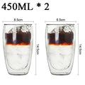 2-18PCS Double Wall High Borosilicate Glass Mug Heat Resistant Tea Milk Juice Coffee Water Cup Bar Drinkware Gift Creativity Set