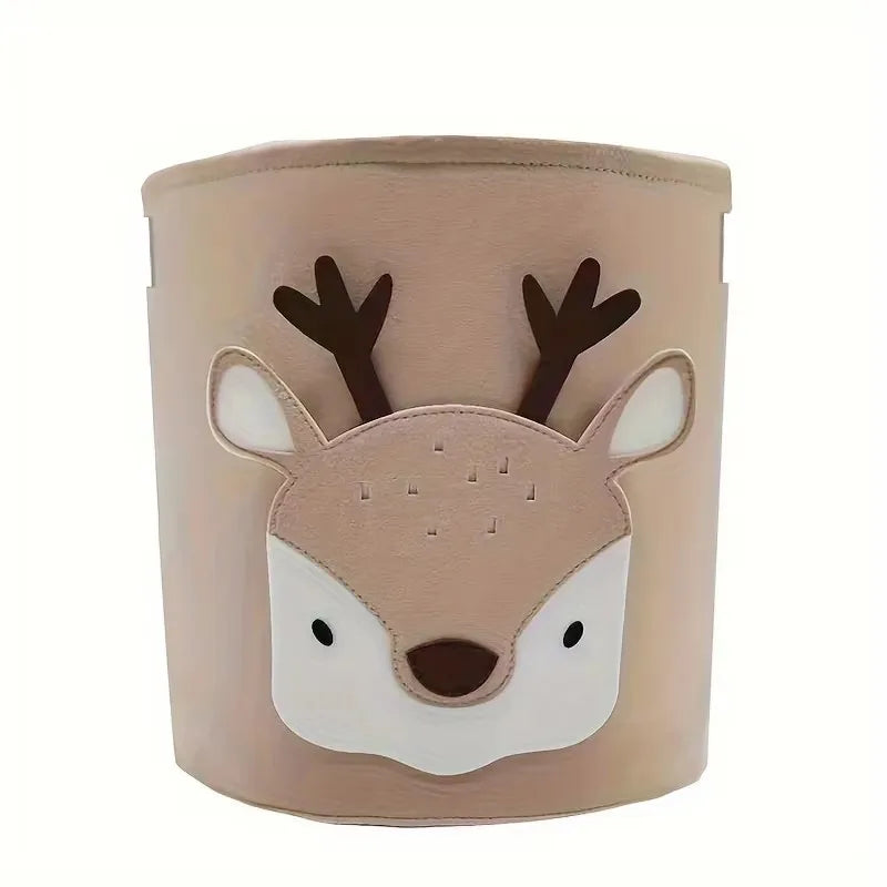 1PC Animal Storage Basket With Handle Toys Clothes Organizer Sundries Folding Storage Box Cabinet Laundry Basket Container