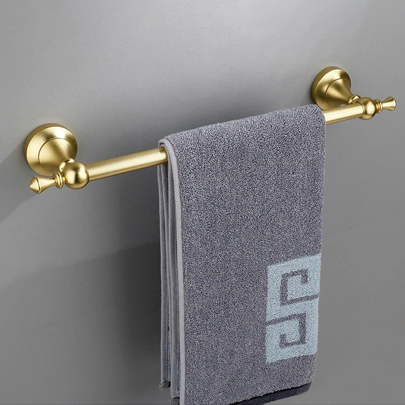 Matte Black Bathroom Accessories Hardware Set Aluminum Alloy Wall Mount Towel Bar Towel Ring Toilet Roll Paper Holder Robe Hook