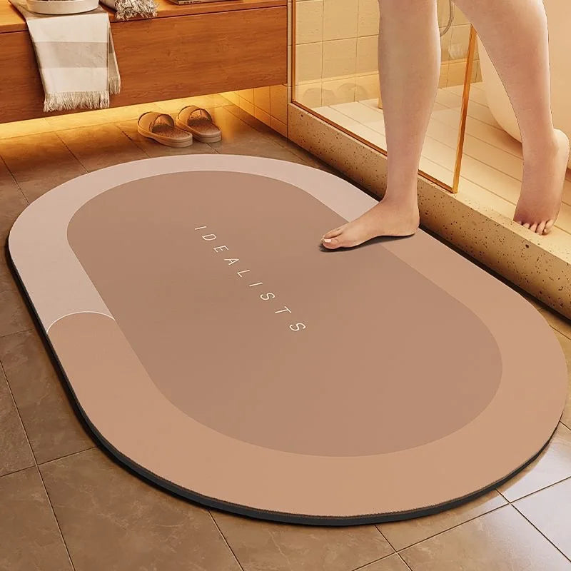 Water Uptake Non-slip Bathroom Mat Toilet Anti-skid Bathtub Foot Mat Kitchen Living Room Floor Mat Home Decor Bathroom Carpet