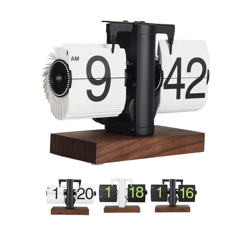 Digital  Clock Battery Powered Rotary Knob Adjust Single Sided Retro Mechanical  Clock 12h for Living Room