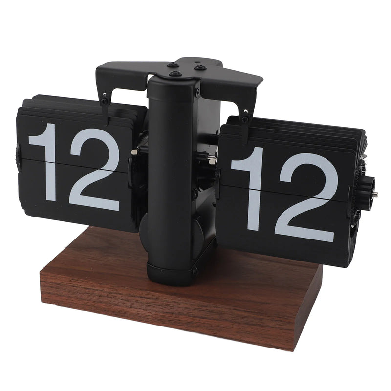 Auto  Desk Clock  Desk Clock Vintage Rotary Knob Adjustable Anti Slip Base Large Numbers 24 Hours for Living Room