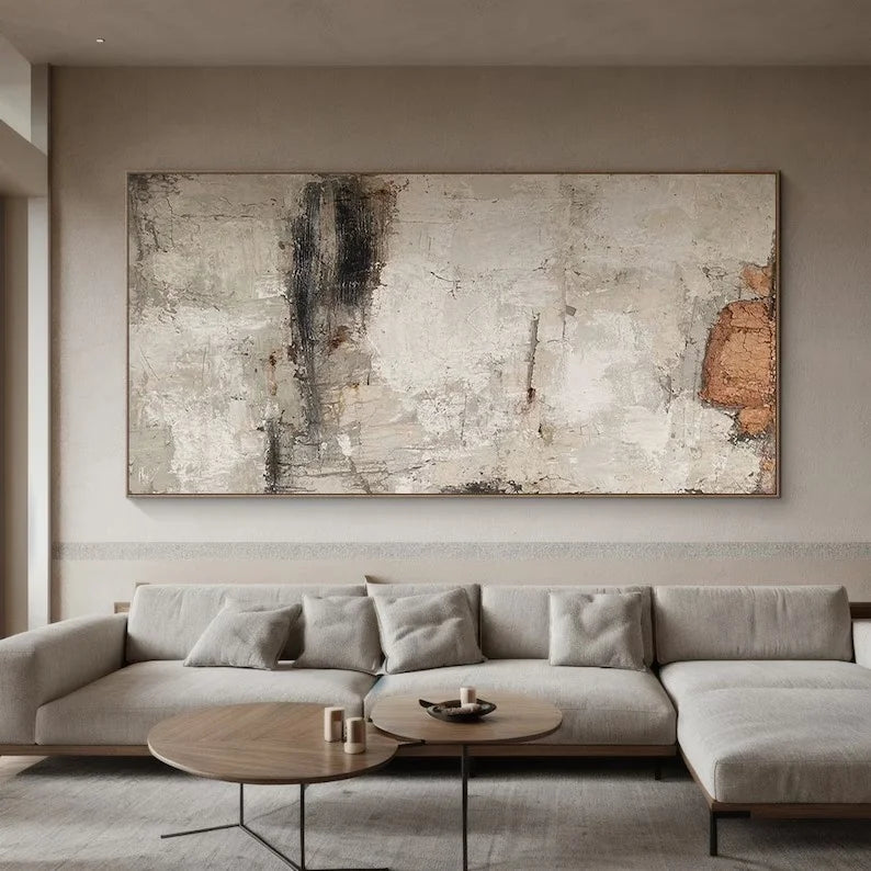 Nordic Abstract Oil Painting Handmade Canvas Decorative Mural Frameless Acrylic Hanging Image for LivingRoom Bedroom Aisle Porch