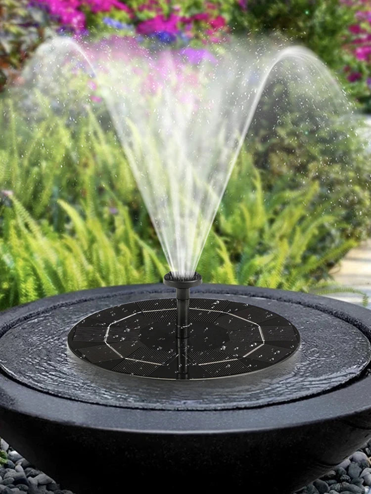 Solar Fountain Floating Water Fountain Pump Free-Standing Floating Style Fountain for Bird Bath