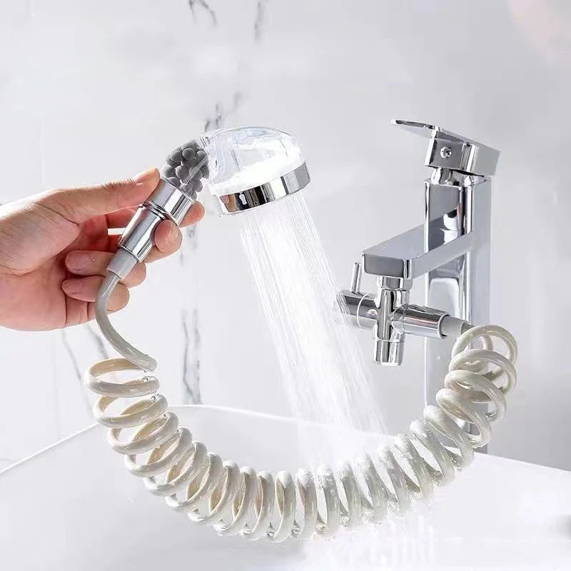 Washbasin Pool Shampoo Shower Faucet External Shower Extender Bathroom Hand Washing Shower Booster Nozzle Set