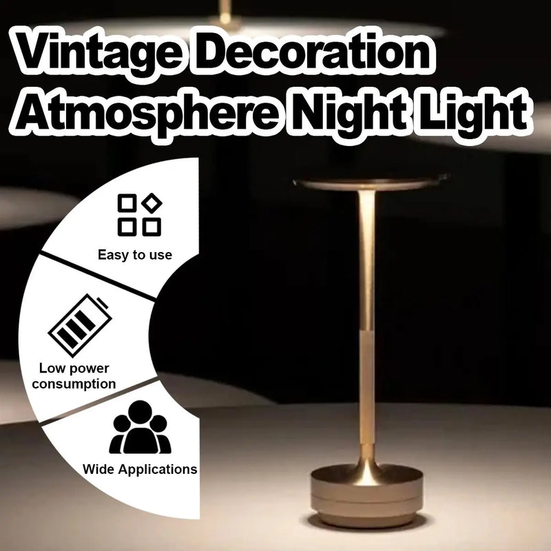 3 Color Table Lamp Golden Black Led Silver Dimming Rechargeable With Touch Control Lamps Touch Usb Usbc For Bedroom Desk Bedside