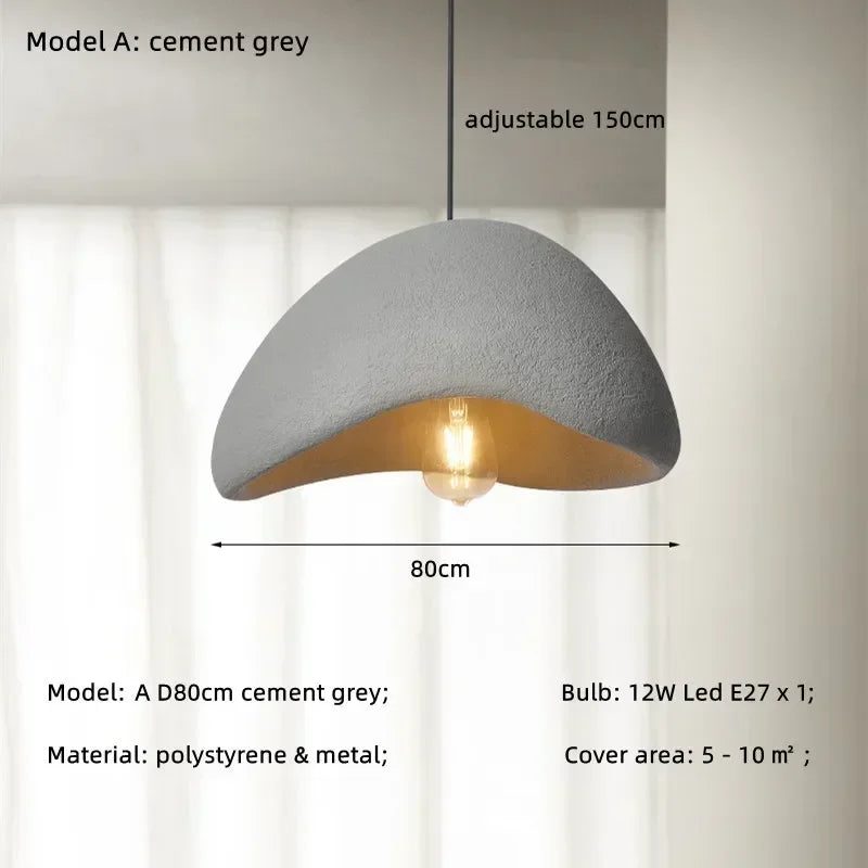 LED Pendant Lights White Resin Hanging Lamp for Living Dining Room Restaurant Decor Chandelier Art Suspension Luminaire