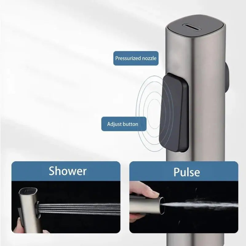 Pressurization Toilet Bidet Sprayer Shower Head Universal 4'' Point WC Clean Handheld Bathroom Accessories Water Hose Spray