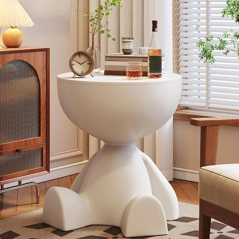 Light Luxury Cartoon Sofa Coffee Table Edge Table Creative Flat Head  Small Household Plastic Coffee Table Furniture Side Table