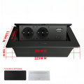 Table Charging Station Hidden Type Power Socket Slow Pop-Up Table Outlet Desktop Socket for US/EU Home Office Kitchen