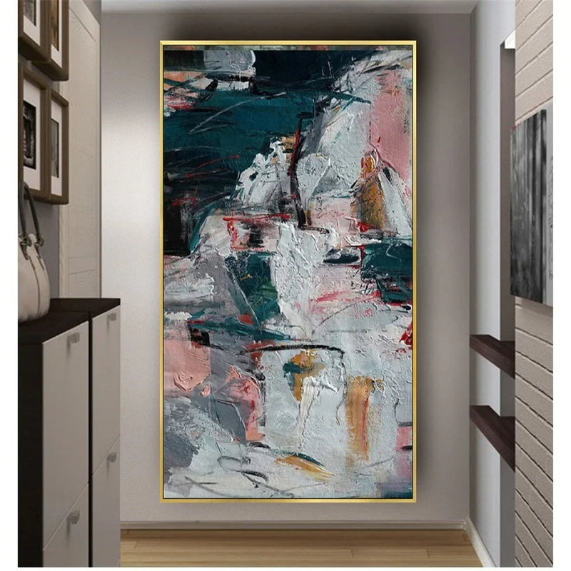 Handmade Abstract Graffiti Oil Painting on Canvas  Modern Nordic Wall Art for Living Room Bedroom  Home Decor Wall Decor Posters